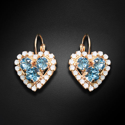 Earrings "Open Heart" with Swarovski™ crystals